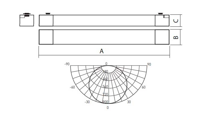 Прожектор трековый PTR 1935 35w 3000K 120° BL(чёрный) 600мм IP40 Jazzway